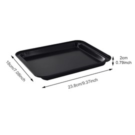 Parthan 3-Pack Oven Trays - 23.8cm Non Stick Carbon Steel Baking Tray Set, Dishwasher Safe and Easy Clean (Black)