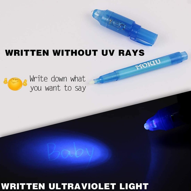 Invisible Ink Pen, MOKIU 14pcs Highlighter Pens Marker with UV