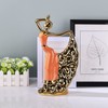 DOVDOV Abstract Ceramic Dancer Decorations, Orange and Gold Home Living
