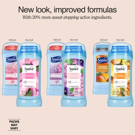 Suave Antiperspirant Deodorant for Women Variety 4-Pack – Powder, Tropical Paradise, Coconut Kiss, Sweet Pea & Violet, Anti-Staining Invisible Solid, Talc-Free, 1.2 Oz Ea