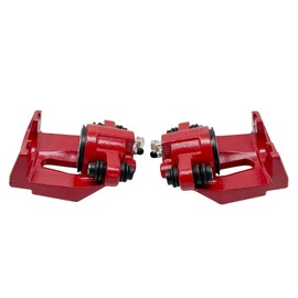 DOUQANG Red Rear Disc Brake Calipers Left and Right Side for 2003-11 Ford Crown Victoria Ranger, for 2003-11 Lincoln Town Car, for 2003-11 Mercury Grand Marquis Marauder Replace S4850 18-4850 18-4851