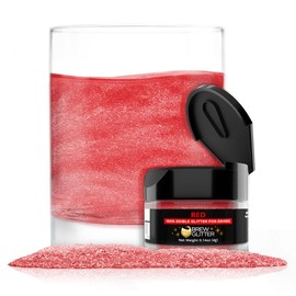 Brew Glitter - Red Edible Drink Glitter (4g, x1 Flip-Cap Jar) for Beer, Cocktails and Beverages!