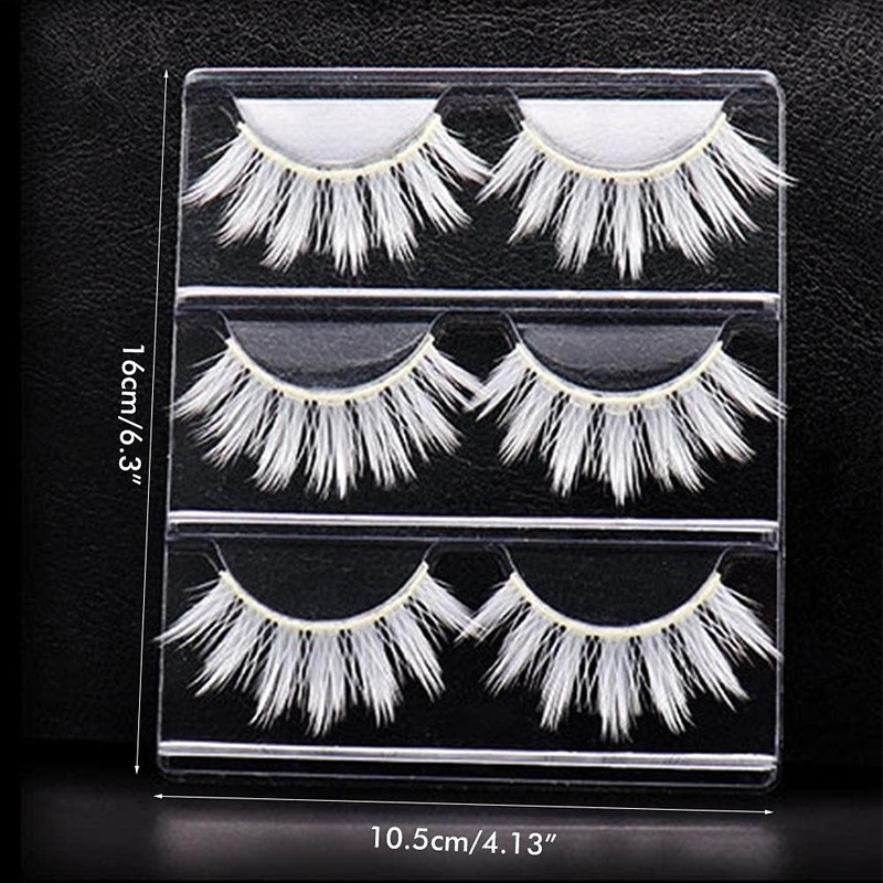 White False Eyelashes, Eye Lashes, Cosplay Makeup False Eyelashes Masquerade