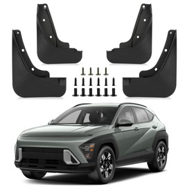 PSLER Fit for Kona 2024 Mud Flaps Set of 4PCS Mud Guard Kit Splash Guards Mudguards Mudflaps with Hardware Kits Accessory Front and Rear for 2024 Kona Accessories
