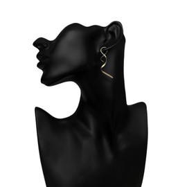 Swirl Earrings for Women, Stainless Steel Spiral Dangle Earrings for Women Trendy, Spiral Threader Earrings - Hypoallergenic Earrings for Women - Gold