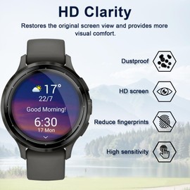 Votvloay Pack of 3 Screen Protectors for Garmin Venu 3s Screen Protector, TPU HD Clear Screen Protector Premium Quality Soft, Bubble-Free Anti-Dust Cover for Garmin Venu 3s Flexible Film