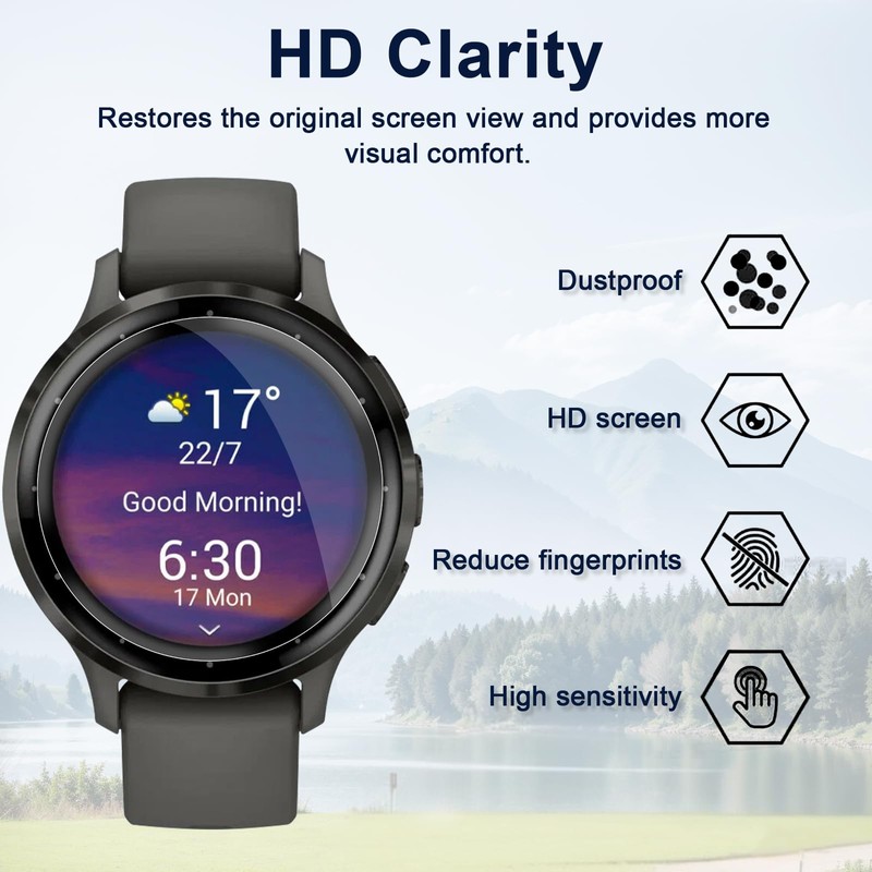 Votvloay Pack of 3 Screen Protectors for Garmin Venu 3s