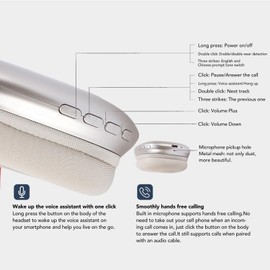 Luocute Bluetooth Over Ear Headphone, Adjustable Foldable Headset with Microphone Wireless Wired Bluetooth V5.4 Headphone, Suitable for Travel Computer Laptop (Starry Sky)