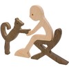 Enkrio Cat Figurine Wooden Sculpture Object Nordic Interior Wood Decoration