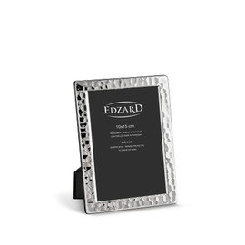 EDZARD Pavia Picture Frame for Photo 10 x 15 cm Elegant Silver-Plated Tarnish Resistant with Velvet Backing Includes 2 Hangers Photo Frame for Standing and Hanging