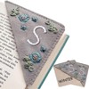 Hand Embroidered Corner Bookmark Set, 2 Pack, Felt Triangle Design
