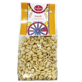 GUSTO ETNA, Gnocchette Shell Pasta -Sardinian Shell-Shaped Durum Wheat Dumplings, made with with Sicilian Surum Semolina. Bronze Draw, Product of Italy
