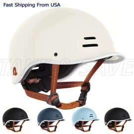 Retrospec Remi Bike & Skate Helmet, Lightweight Safety Helmet w/Adjustable Strap - Eggshell, Medium [57-59cm]