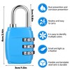 Tenbrachian 8 Pcs Combination Padlocks, Small Padlock for Suitcase Padlocks,