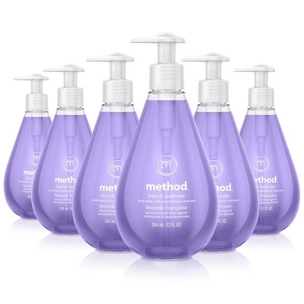 Method Gel Hand Wash, French Lavender, Biodegradable Formula, 12 fl oz (Pack of 6)