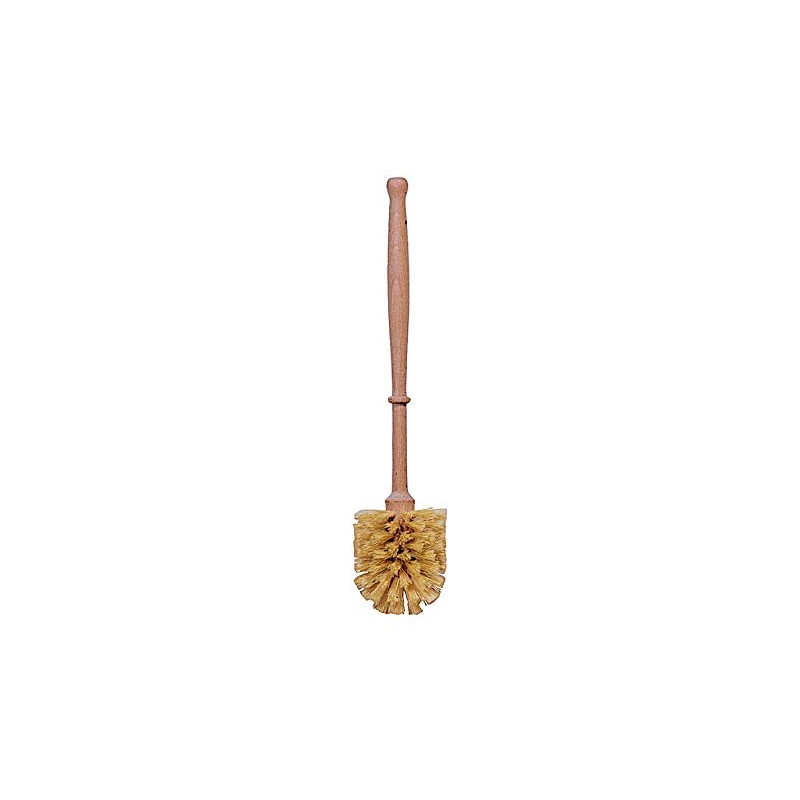 Toilet brush made of wood, unpacked without plastic