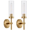 SANTOSTOCK Gold Wall Sconces Set of 2, Modern Bathroom Sconces