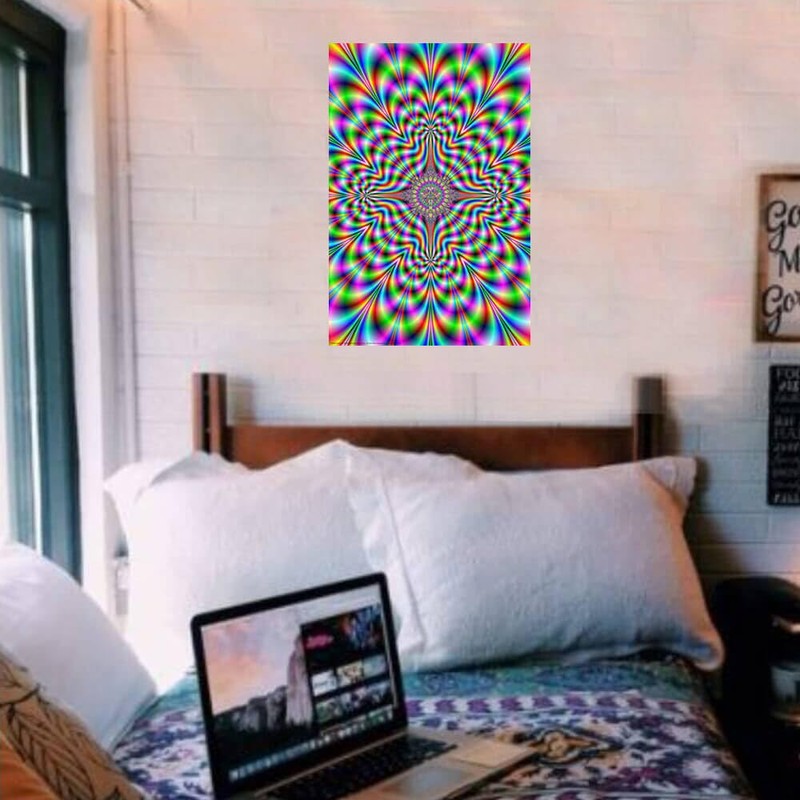 Studio B Laminated Psychodelic Pulse Poster Print, 24 by 36-Inch