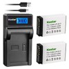 Kastar Battery (X2) & Slim LCD USB Charger for Canon