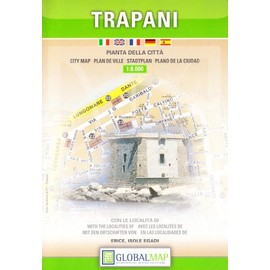 Trapani : pianta della citta (English, Spanish, French and Italian Edition)