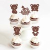 Ercadio - Paquete de 24 adornos para magdalenas, oso de