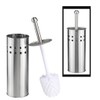 Bambelaa! Toilet Brush with Holder Toilet Brush Holder Standing Silver