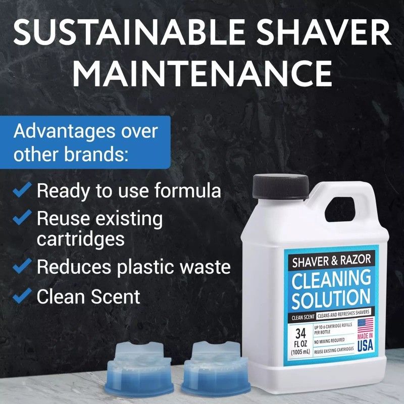 Impresa Electric Shaver Cleaning Solution for Braun Clean & Renew