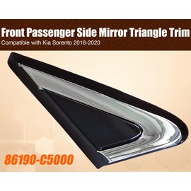 Swzld Front Right Side Mirror Triangle Trim Compatible with Kia Sorento 2016-2020 Mirror Fender Corner Trim, 86190-C5000 Passenger Side RH