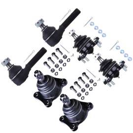 SCITOO 6pcs Front Suspension Kit Outer Tie Rod End Lower Upper Ball Joint Replacement For 1989-1995 For Toyota For 4Runner 1989-1995 For Toyota Pickup 1993-1998 For Toyota T100