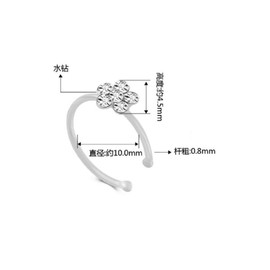 Wenbin Small Flower Crystal Nose Hoop Shiny Crystal Nose Ring Small Thin Flower Transparent Crystal Nose Ring Stud Hoop Jewelry Accessories