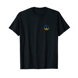 Patriotic Ukrainians Pocket Peace Sign Support Ukraine T-Shirt for Women Men
