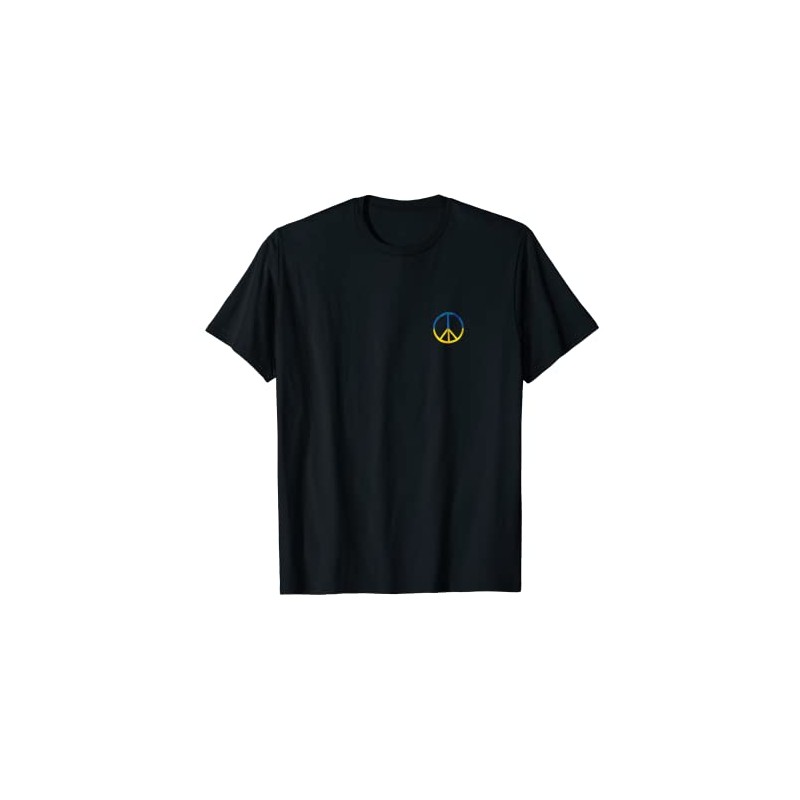 Patriotic Ukrainians Pocket Peace Sign Support Ukraine T-Shirt for Women
