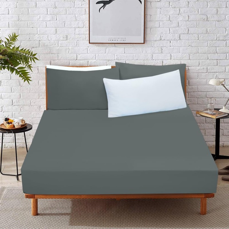 West Midlands Homeware King Fitted Sheet Soft Brushed Microfibre Fabric
