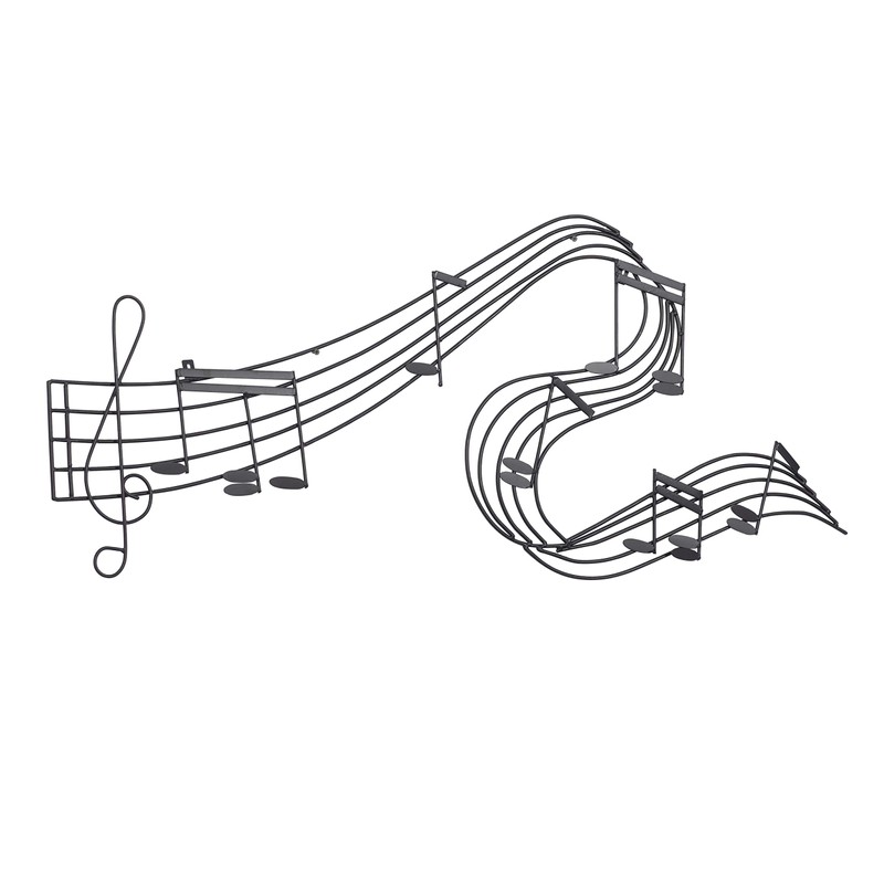 Deco 79 Metal Music Notes Wall Decor, 49" x 1"