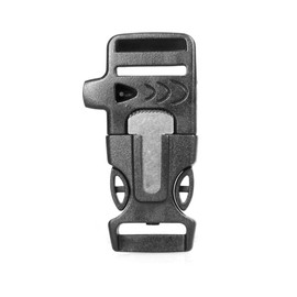 Ganzoo Plastic Click Fastener Set of 10, 3/4 Inch Clip Clasp/Buckle with Signal Whistle and Fire Starter / Buckle for Paracord Bracelets, Colour: Black