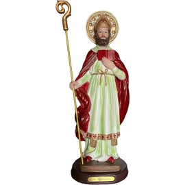 Generic San Cipriano 14" St. Cyprian Statue Figurine - Magician Mago Santo St. - Brown, Multicolored
