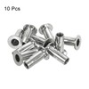 sourcing map M10 Multi-Grip Rivet Nuts, 10pcs Pre-Bulbed Shank Flat