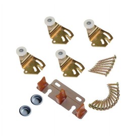 Johnson Hardware Brass-Plated Brown/White Metal by-Pass Part Set 50 pc. - Case of: 1; Each Pack Qty: 25; Total Items Qty: 25