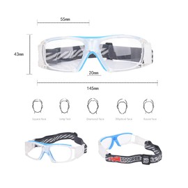 SooGree Sport Glasses for Men Women Basketball Football Sport Goggles Anti Fog Shock Collision Wearable Glasses