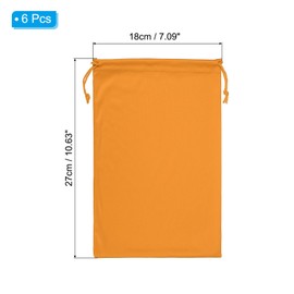 PATIKIL Ski Goggle Bag, 6 Pack Soft Microfiber Snow Goggles Protective Storage Case Sleeve Drawstring Pouch for Camera Lenses, Sunglasses, Eyeglasses, Orange