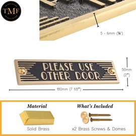 The Metal Foundry Please Use Other Door Metal Door Sign. Art Deco Style Home Decor Accessories Door Or Wall Brass Plaque. Handmade In England.