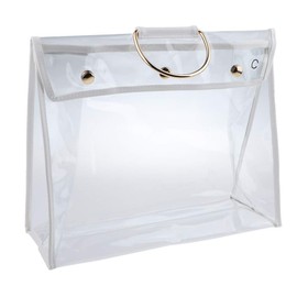 Transparent Dust Bag Clear Purse Organizer Dustproof Handbag Wardrobe Hook Holder (5.9’’15.4’’13’’)