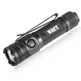 PowerTac WOFT 1200 Lumens Tactical EDC Flashlight, 240m Throw, Quick Access Strobe, 6 Modes, Interchangeable Bezels, IPX8 Waterproof Rechargeable Light, for Outdoor Work and Everyday Carry