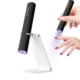 Lampara Uñas Semipermanentes, Denabuty Mini Lampara UV LED Uñas 3W, Secador de Uñas Portátil et Recargable con 2 Temporizador 20/60S, para Manicura, Resina de Extensión de Gel DIY Arte de Uñas Negro