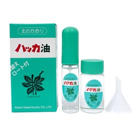 Kitami Hakka Tsusho Peppermint Oil Set, 0.4 fl oz (11.5 ml) + 0.7 fl oz (20 ml)