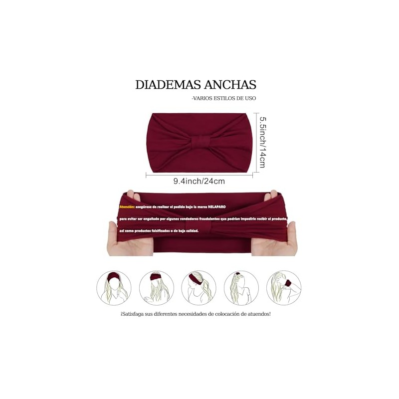 Diademas Deportivas 6 Piezas, Diademas Ejercicio para Mujer Yoga