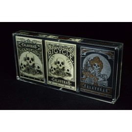Carat X3 Triple Deck Case Holds 3 Decks of Playing Cards, Made from 5MM Acrylic, with Neodymium Magnetic Cover