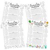 Feifeiya 4 Pcs Summer Calendar Poster June July August Planner