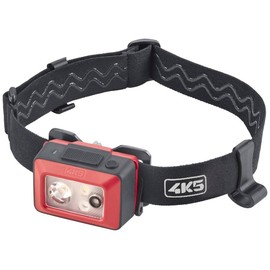 4K5 Tools Head Torch WP 400 (LED Lamp, Luminosity up to 400 Lumens, with Dimming Function, Adjustable Headband, Three Light Levels, Splash-Proof)