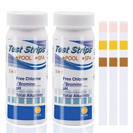 100 Pcs Strips For Tap, 3 In 1 Water Testing Kit, Ph Test Strips, Strip Testing Kits For Drinking Water for Rapid Determination Of Chlorine, Ph Chlorine Alkaline Bromine Hardness Test Strip